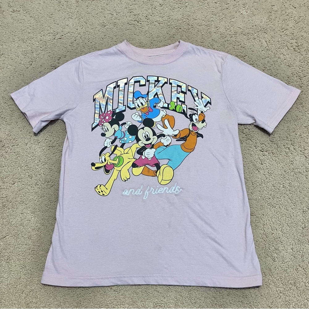 Disney Mickey and Friends pink‎ graphic t-shirt girl’s sz L